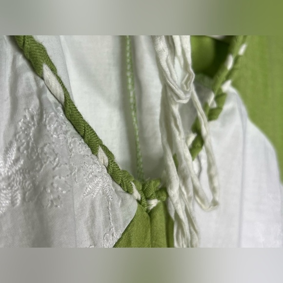 230. Casual 100% Cotton Chevron Top braided collar Medium M - Picture 6 of 7